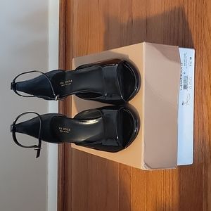 Via Spiga Patent Leather Open Toe Heels 7.5 M